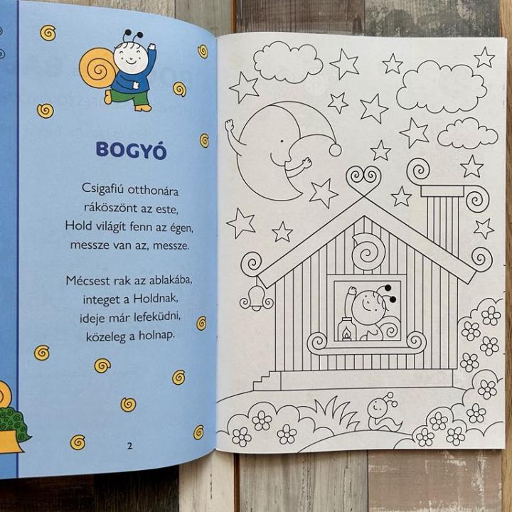 Bogyó és Babóca mondókás kifestő óvodásoknak